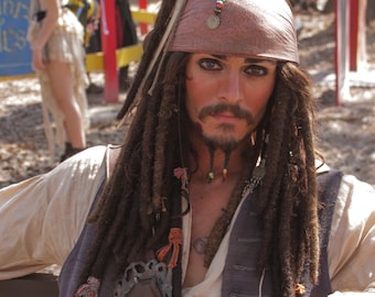 Jack Sparrow Wig V2 Pirates 2 & 3 Hero Replica