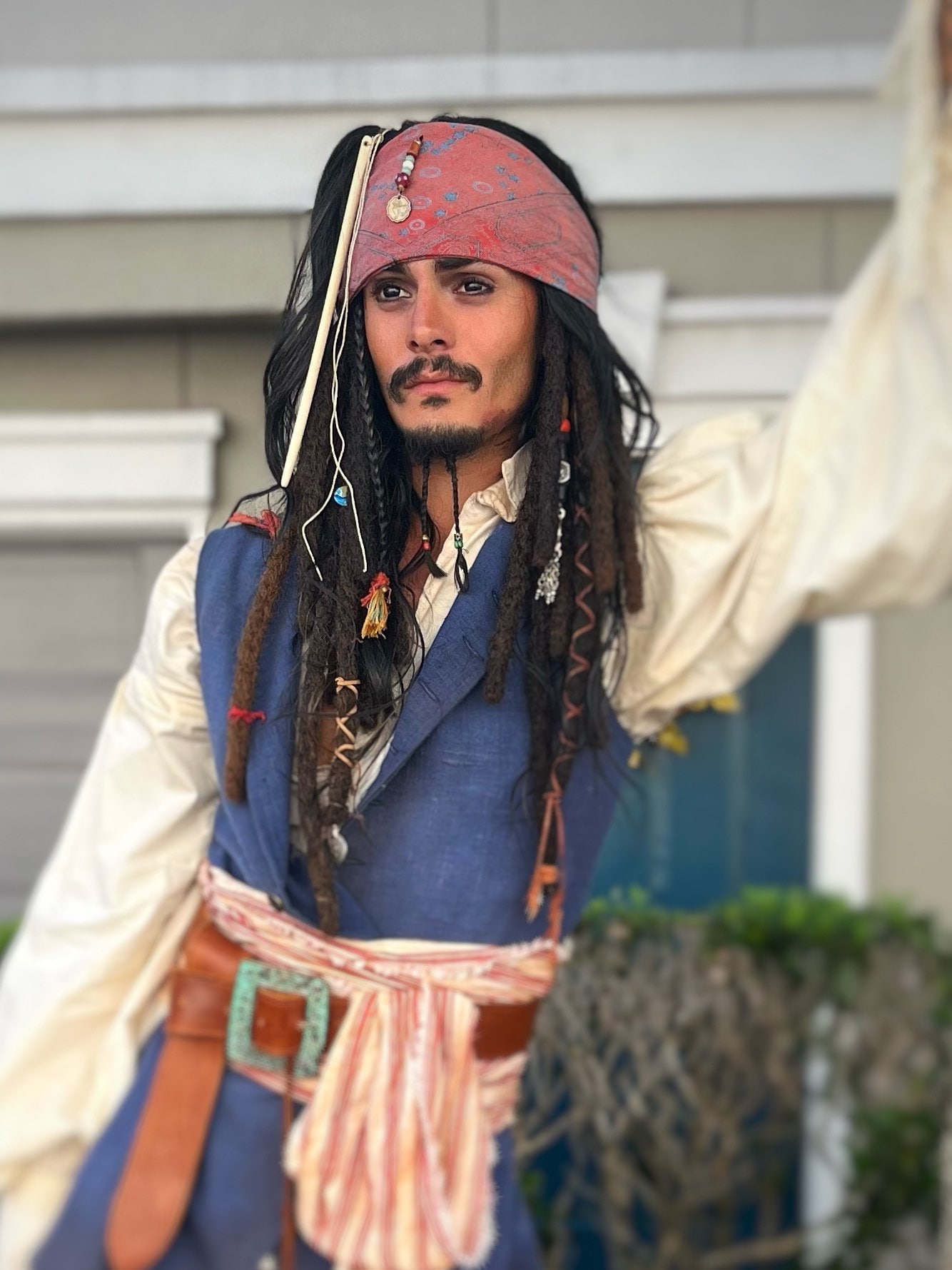 Authentic captain jack sparrow costume Dead Men Tell No Tales Wig