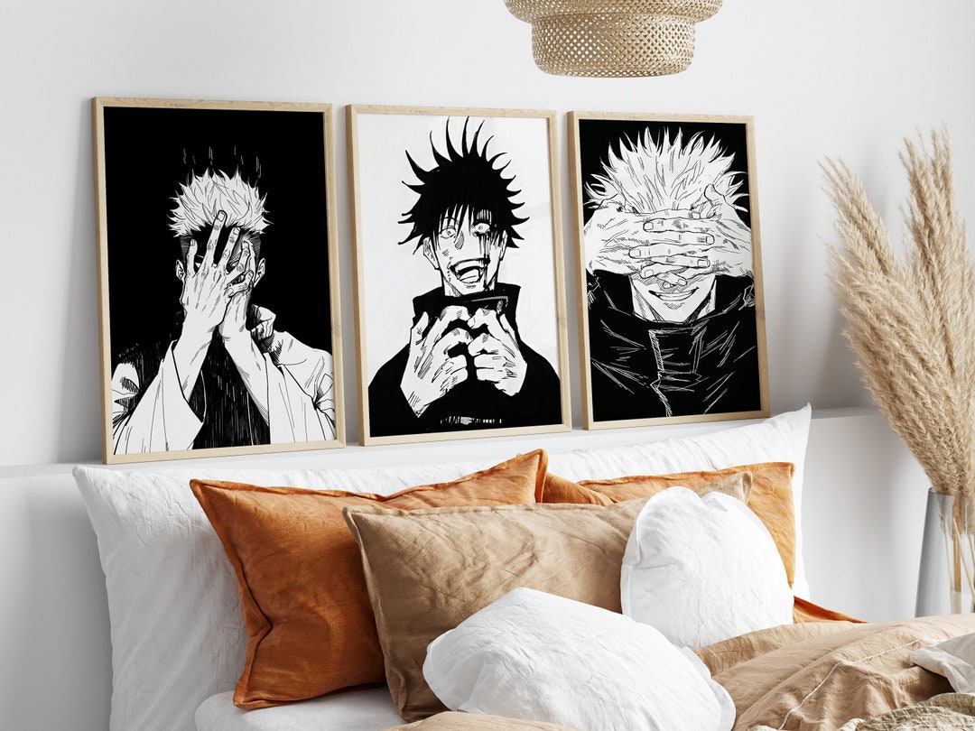 Jujutsu Kaisen Manga Poster Set of 3, Aesthetic Manga, Anime Wall Print ...