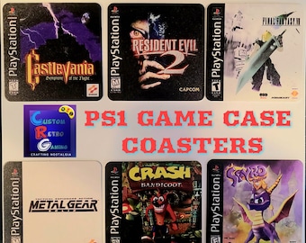 Retro Game Coasters PS1 Box Art Coasters