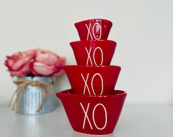 Tazas medidoras para San Valentín, decoración de cocina para San Valentín