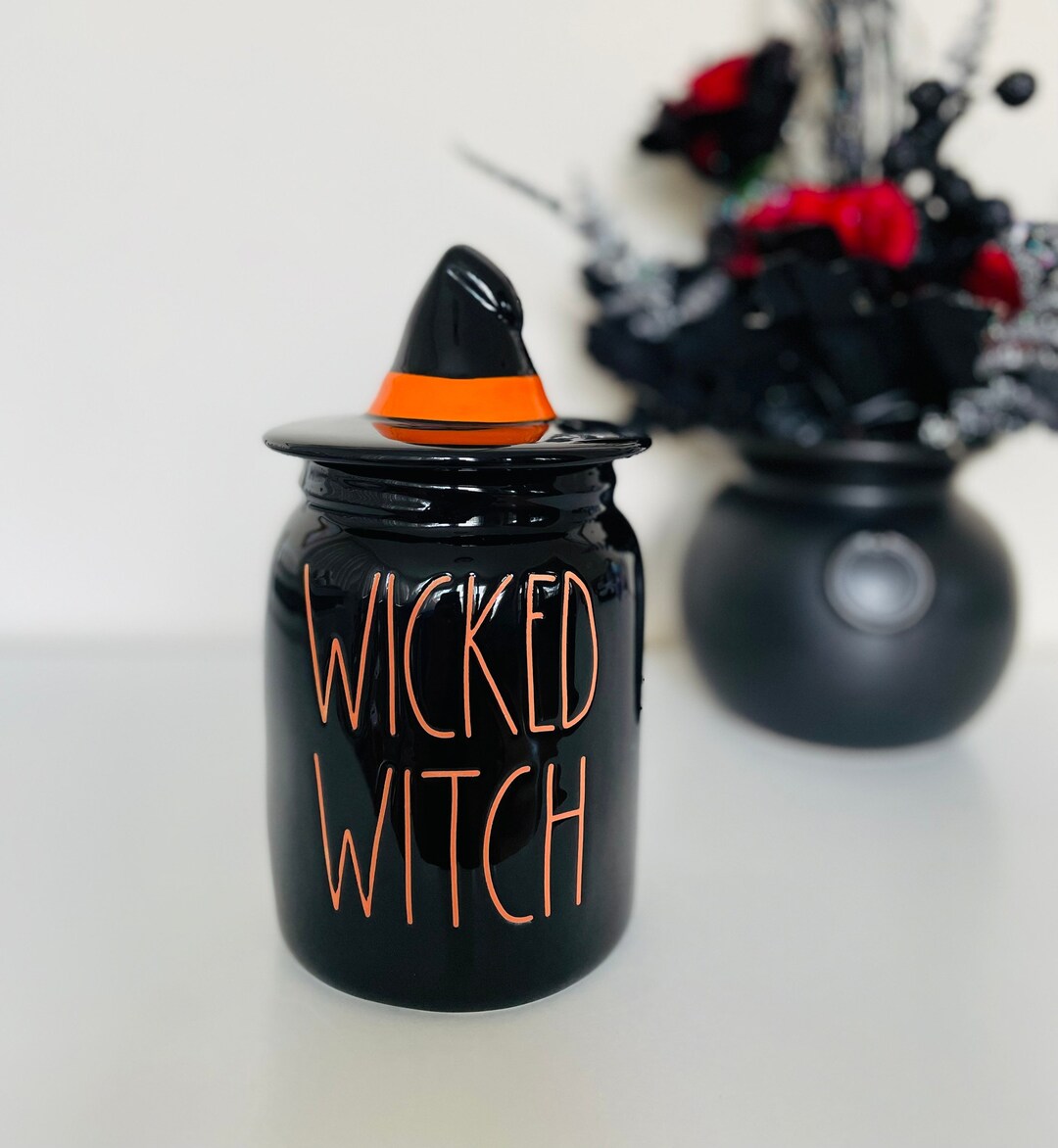 Rae Dunn WICKED WITCH Halloween Canister Rae Dunn Halloween Etsy