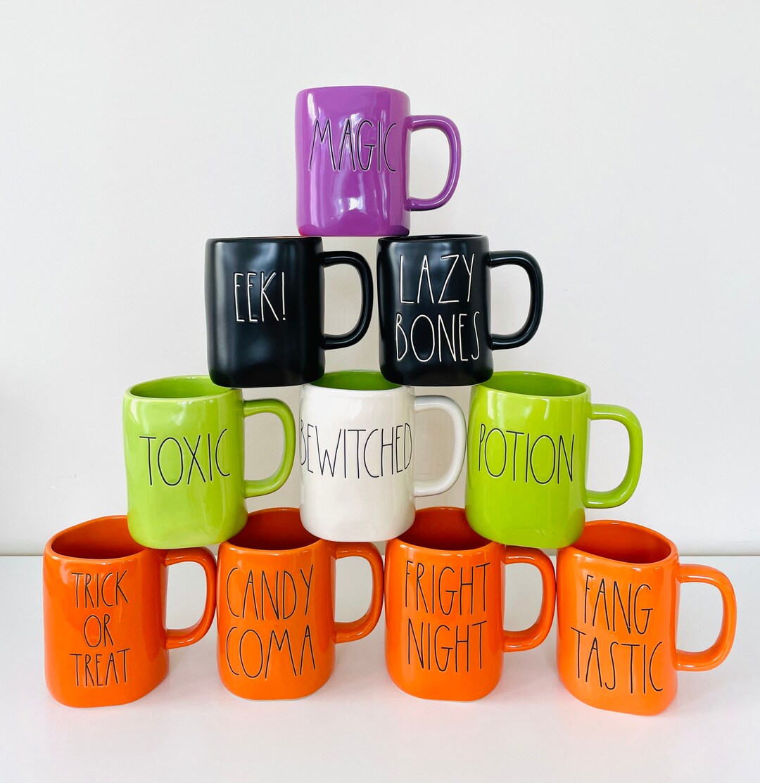 Rae Dunn Halloween Mugs, Trick or Treat Mug, Candy Coma, Fright Night
