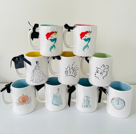 Rae Dunn Disney Princess Mug Collection Cinderella Mugs Etsy