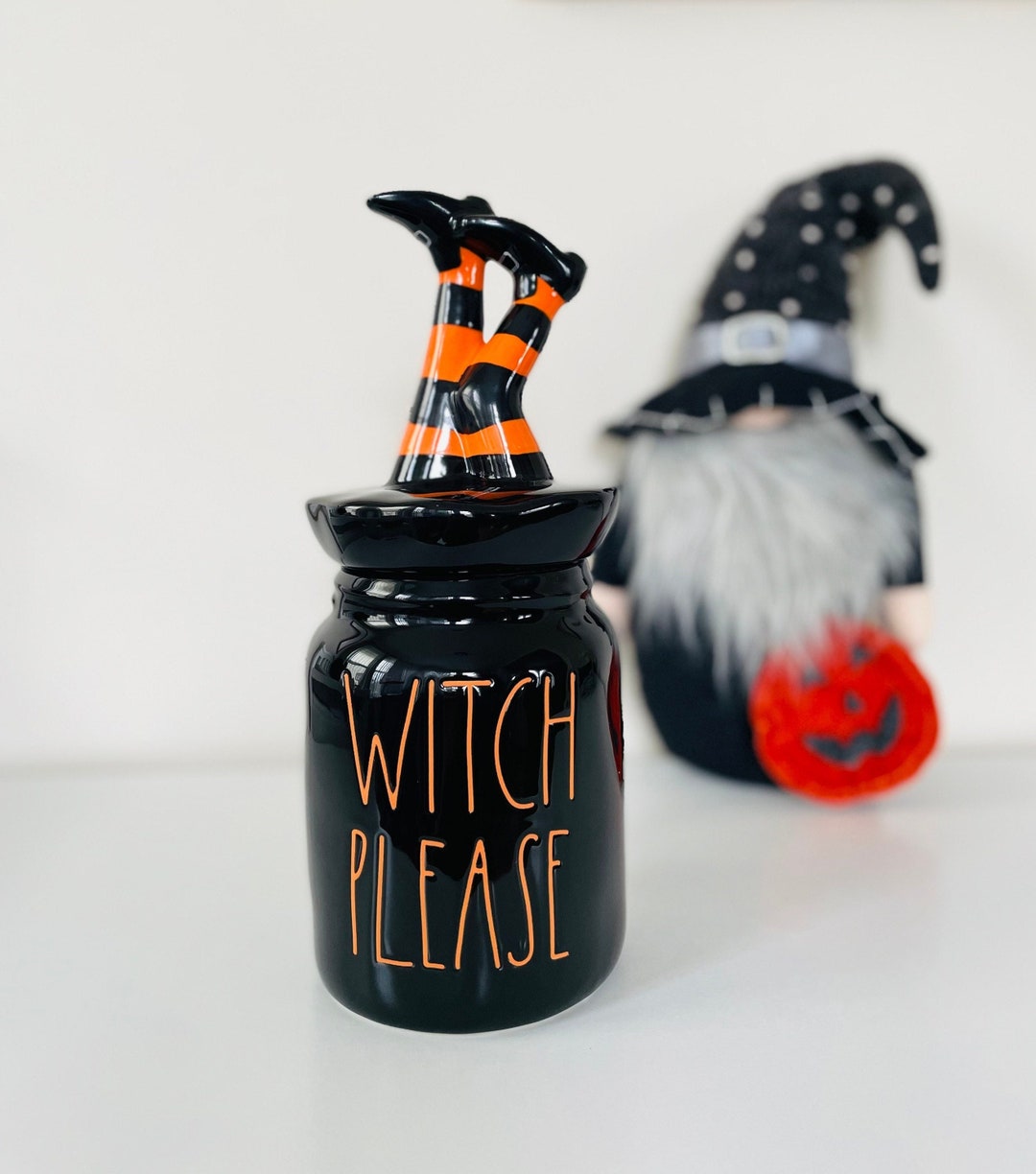 Rae Dunn witch Please Halloween Canister Spooky Etsy