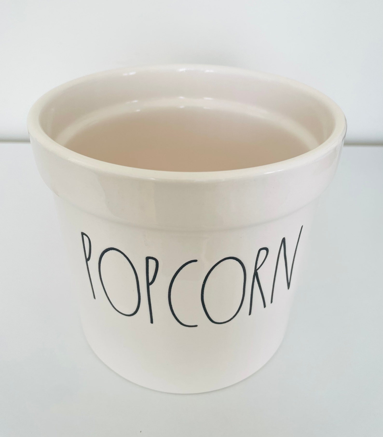 Rae Dunn POPCORN Bucket Ceramic Popcorn Holder Farmhouse Etsy
