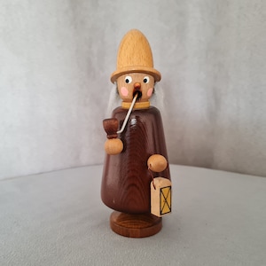 Vintage retro Erzgebirge Incense smoker man German Christmas hand painted decoration #33