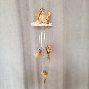 Vintage Wind Chime Christmas angels  Retro Christmas decoration #105