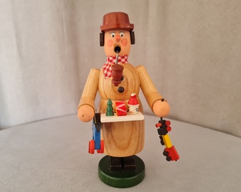 Vintage retro Erzgebirge Incense smoker man German Christmas hand painted decoration #6