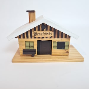 Vintage retro Erzgebirge Incense Smoker House German Christmas hand carved decoration #