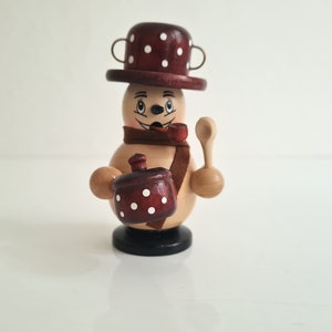 Vintage Erzgebirge Incense smoker man German Christmas hand painted decoration #8