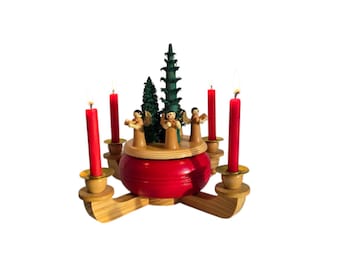 Vintage Angel Music Box Candlestick - East Germany Decoration