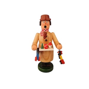 Vintage retro Erzgebirge Incense smoker man German Christmas hand painted decoration #6