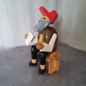 Vintage retro Erzgebirge Incense smoker man German Christmas hand painted decoration #256