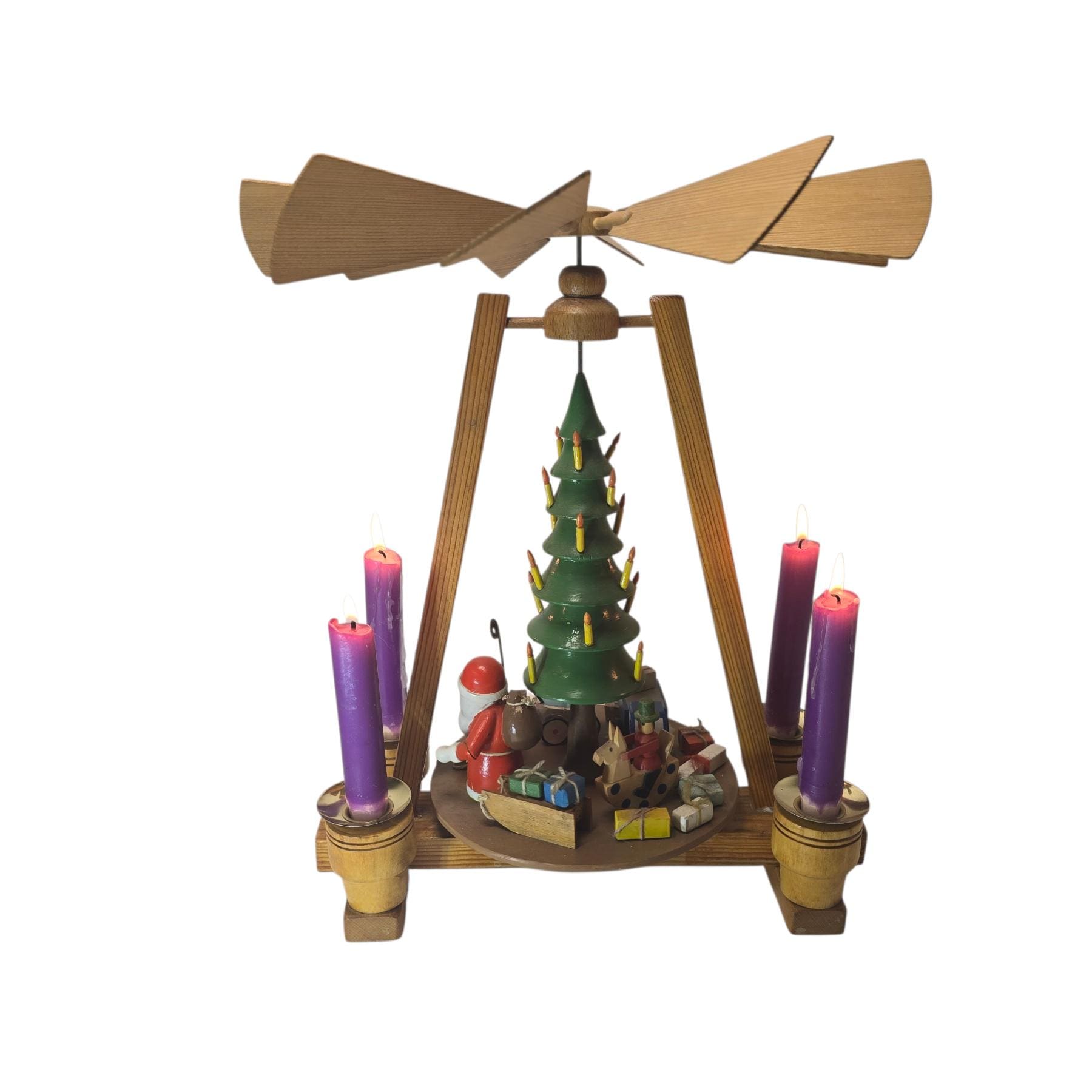 【希少】東ドイツ製 エルツ山地 伝統工芸 クリスマス・ピラミッド ヴィンテージ ヴィンテージ レトロ エルツ山地 クリスマスピラミッド 吊り下げ式木製