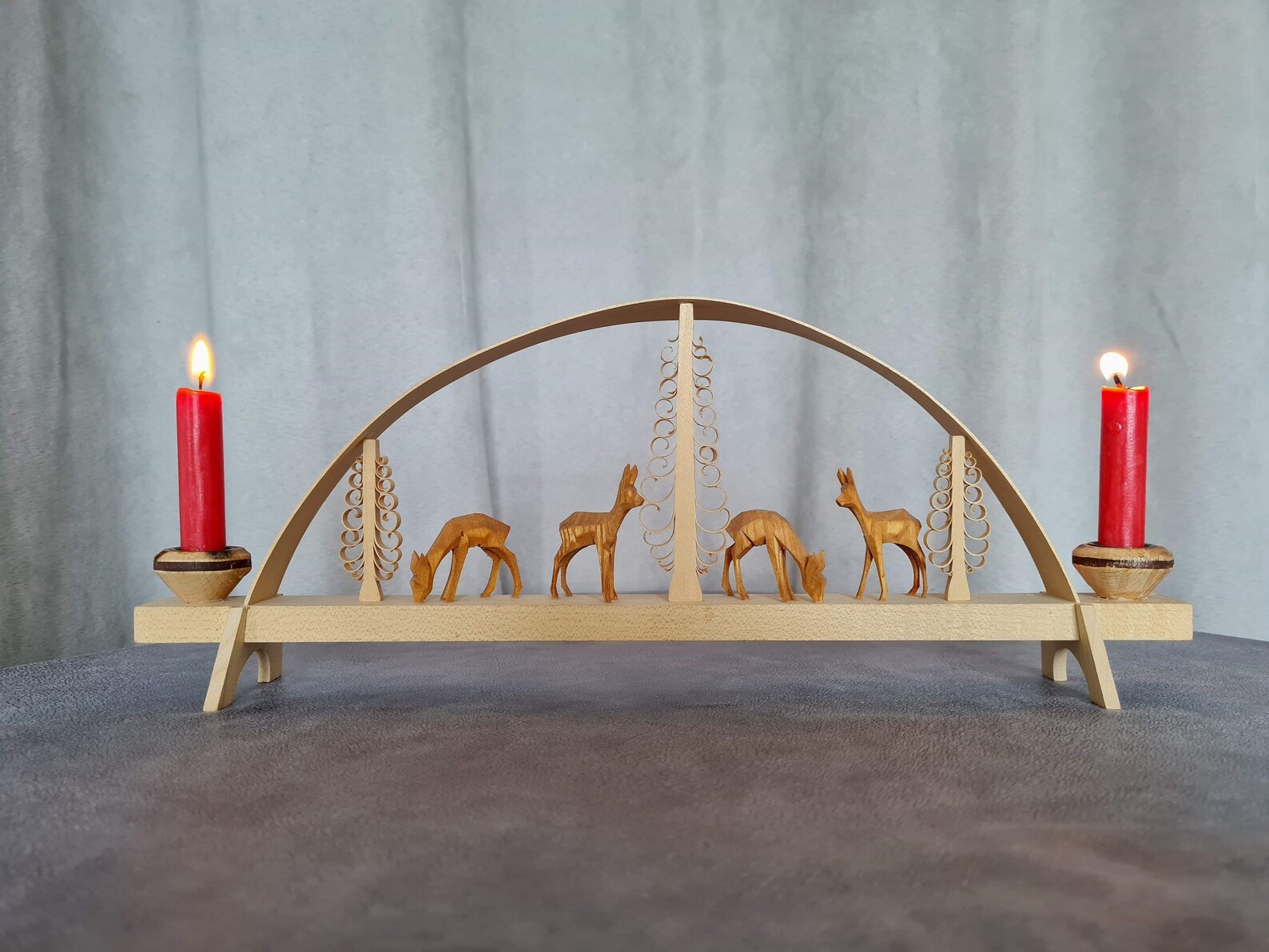 Schwibbogen, a German Christmas Light Arch from the Erzgebirge