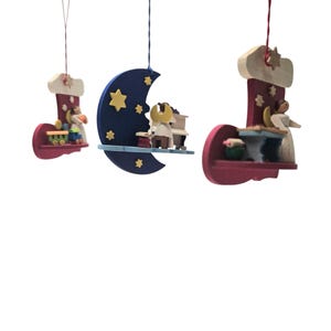 Vintage Erzgebirge Wooden Christmas tree ornament Christmas hand painted decoration  #167