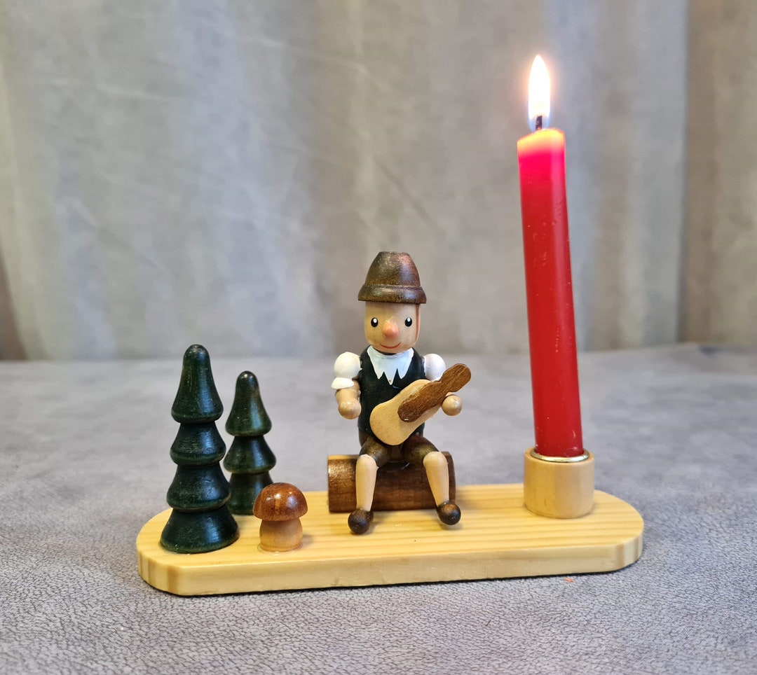 Vintage German Christmas Candle Holder Hand Painted Decoration Etsy