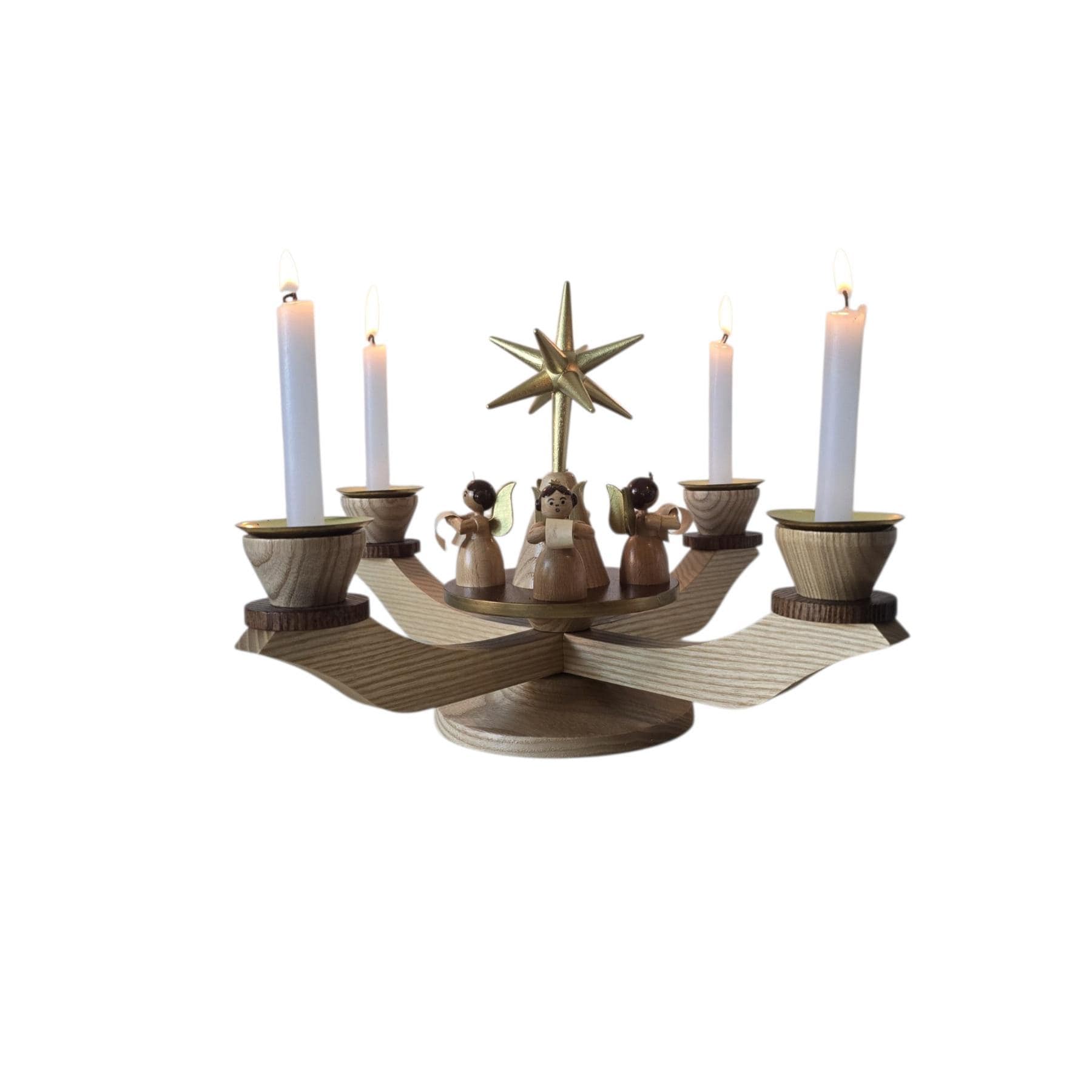 Vintage Erzgebirge Advent Candle Holder Angel Choir Singing Angels