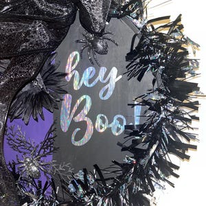 Hey Boo Halloween Türschild Halloween Türschild Halloweenkranz Türschild Dekor Türschild