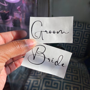 Sposa e sposo adesivi decalcomania in vinile adesivi matrimonio decalcomanie matrimonio decalcomania vetro decalcomania sposa e sposo adesivo sposa e sposo