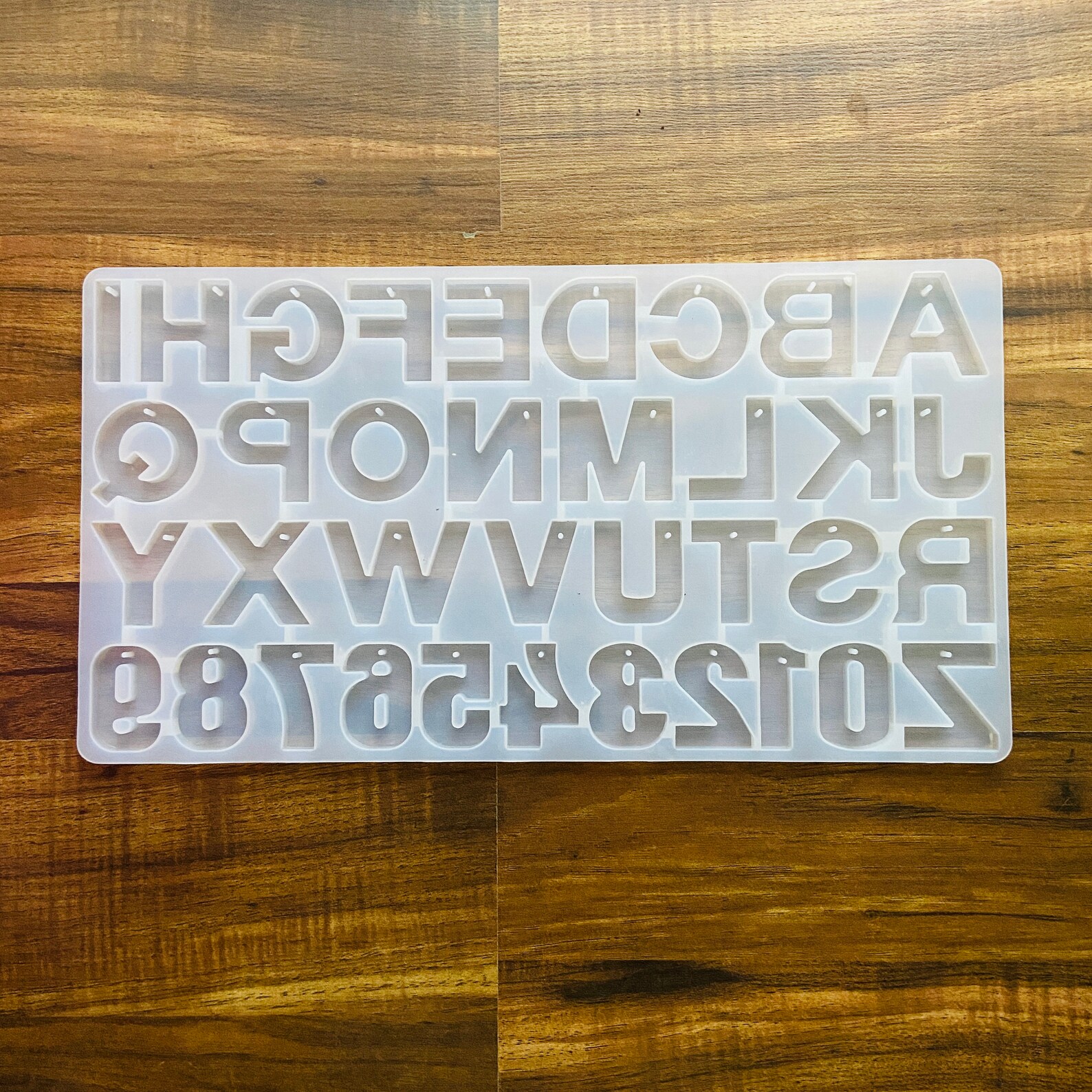 Reverse Initial Alphabet Letter Number Silicone Mold Keychain Etsy