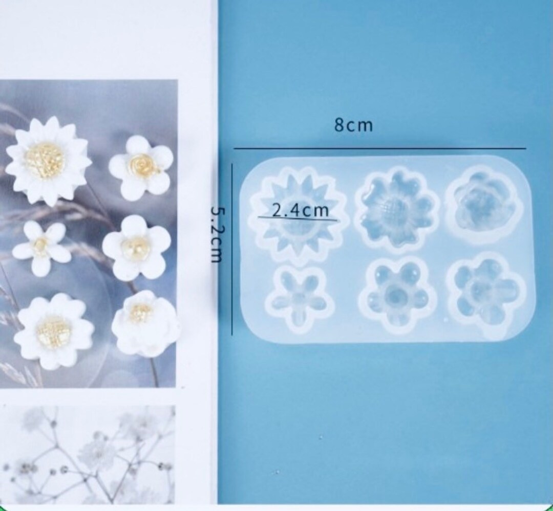 3D Flower Mold Silicone Flower Mold for Resin Resin Molds Small Flower