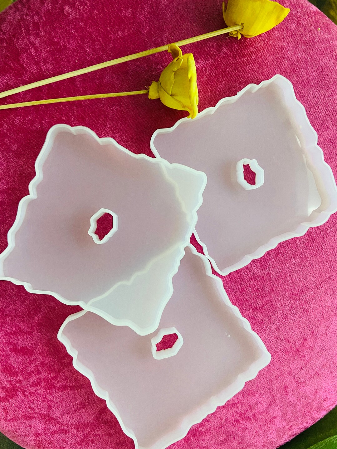 Irregular Square Coaster Mold Silicone Epoxy Resin Cup Mat Coaster