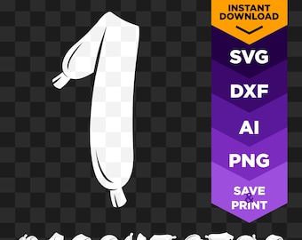 Shoe Lace Numbers SVG: Initials Monogram Cut Files (Digital Download)