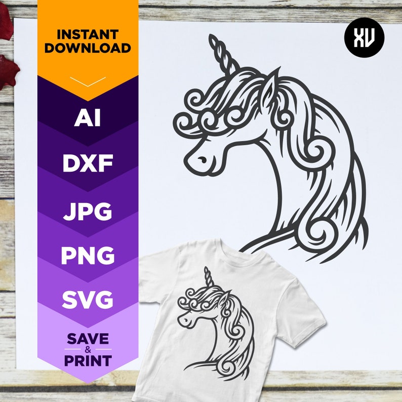 Unicorn SVG File Unicorn Cut File Unicorn Clipart Cute - Etsy