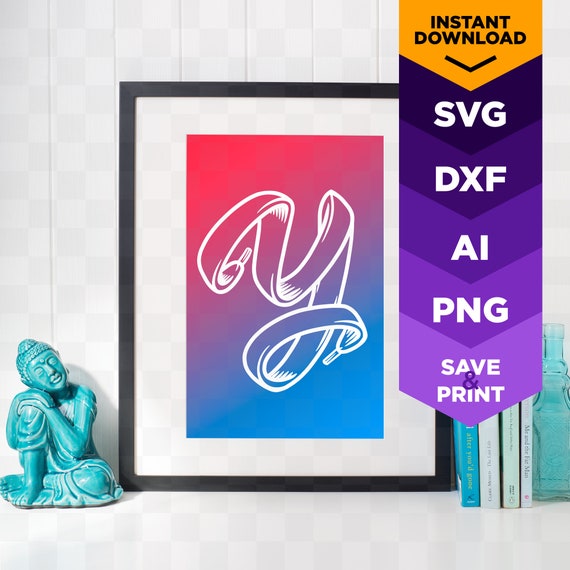 Alphabet Shoe Lace Cut Files: A-Z Monogram Initials (digital