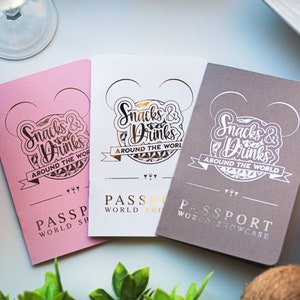 Snacks and Drinks Around The World Passport Booklet with Lanyard For World Showcase | Bachelorette Party Birthday Drink Pass Port