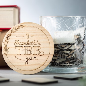 Book Lover Gift TBR Jar To Be Read Bookish Gift Booktok Merch Reading Challenge Book Club Gift For Reader World Book Day Tokens