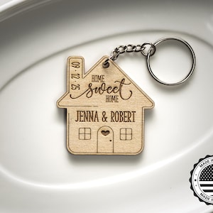 House Warming Gift Keyring Personalized Housewarming Gift | New Home Keyring First House Gift For Couple New Home Keychains Home Sweet Home