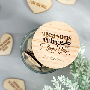 Personalized Reasons Why I Love You Jar Romantic Gift For Him Anniversary Gift Valentines Mother&#39;s Day Father&#39;s Day Gift For Her Birthday