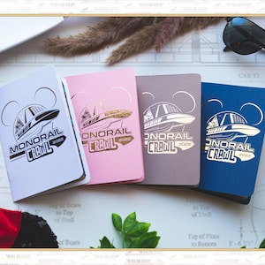 Monorail Bar Crawl Booklet with Lanyard for Resorts Around Magic Kingdom | Bachelorette Party Birthday Vacation Floridian Contemporary Poly