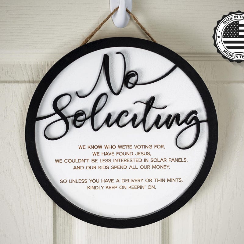 No Door Knocking Sticker - Etsy