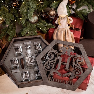 Kerstcadeau, whiskykarafset, kerstwhiskycadeau, cadeau vader, bourbonglazen, huwelijkscadeau voor stel, whiskyglazen, steen