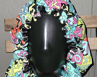 Satin Lined African & Animal Print Bonnets!                               For ALL Hairtypes!