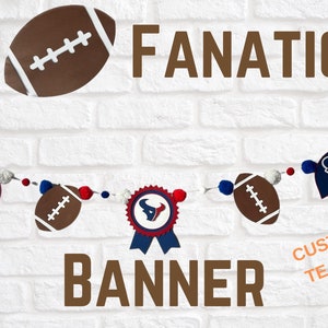 Football Birthday Banner, Football Birthday Garland, Football Watch Party Garland, Texans watch party garland, Super Bowl party banner,