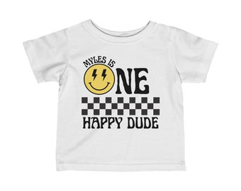 T-shirt en jersey fin One Happy Dude pour bébé