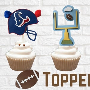 Football Birthday toppers, Football party toppers, Football cupcake toppers, Football cake topper, Football watch party toppers, Super Bowl