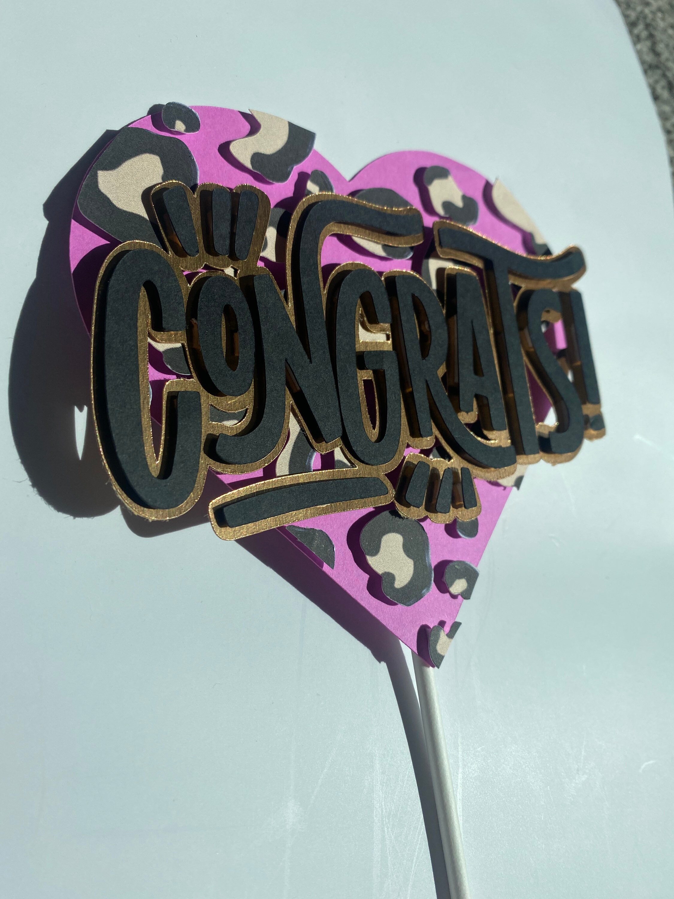 Congrats Cake Topper Congrats Cupcake Toppers Etsy