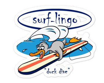Surf stickers by Surf-Lingo (Duck Dive)