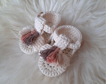 Handmade Boho Baby Sandals / Crochet Sandals