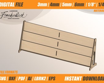 Soporte para Rummikub Soporte para piezas de juego dxf svg lightburn ai eps pdf madera contrachapada 3 mm 3.175 mm 4 mm 5 mm 6 mm 6.35 mm 1/8" 1/4" Archivos cortados por láser