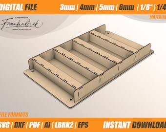 Gewürzregal Spice Rack Digital Files dxf svg lightburn ai eps pdf plywood 3mm 3.175mm 4mm 5mm 6mm 6.35mm 1/8" 1/4" Laser Cut Files