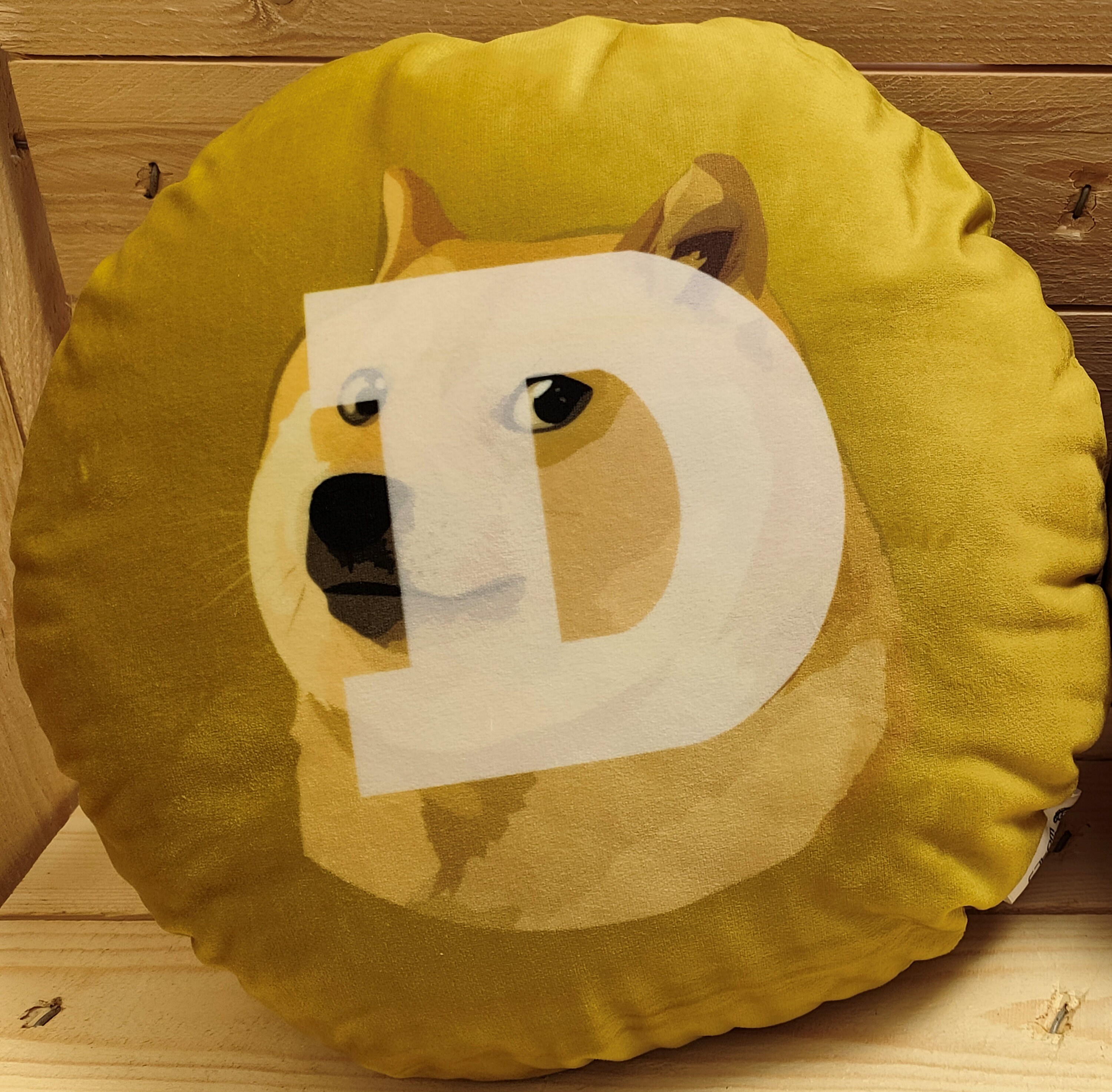 Coussin Rond_Dogecoin Doge_Décoration 30cm