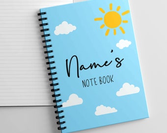 A5 Personalised Sunshine Notebook Nurse Gift Set, Teacher Note Book, Sunshine Note Book.