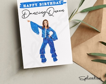 Mamma Mia Birthday card - Dancing Queen -  Best friend card -Sister birthday card -Friend birthday card - Birthday card for niece daughter